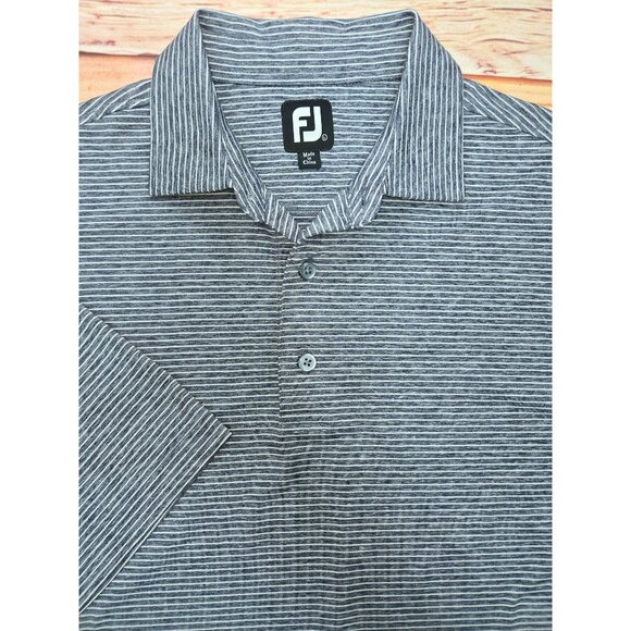 FOOTJOY FJ Men's Seawash Striped Lisle Polo Golf Large - Picture 4 of 8